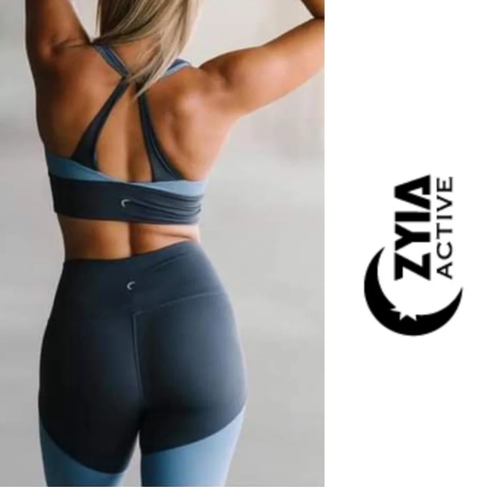 🦊NWOT Zyia Storm Parallel Luxe Leggings​​​ - Picture 2 of 10